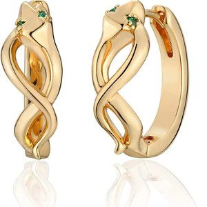 Gold Dainty Huggie Hoop Earrings 18K Gold Filled Exquisite Open Tassel Dangle